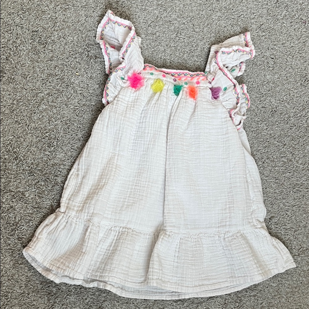 🍭 4/$20

Cat & Jack White Dress with Colorful Accents
